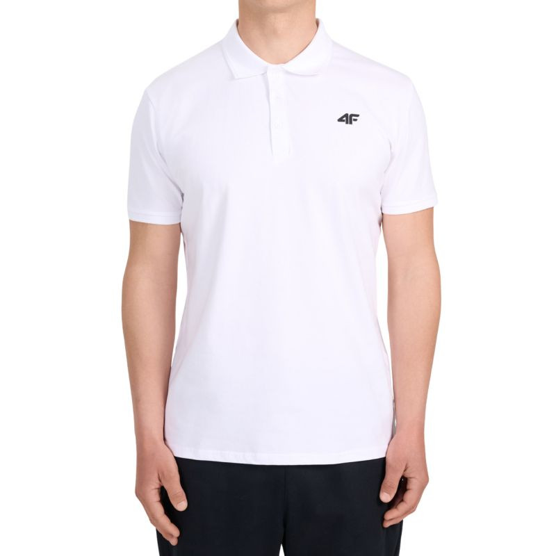 Pánské polo tričko 4F M0770 bílé 4FWMM00TPTSM0770 10S
