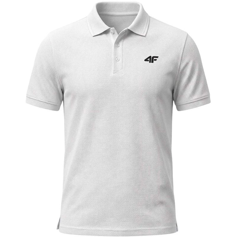 Pánské polo tričko 4F M0771 bílé 4FWMM00TPTSM0771 10S
