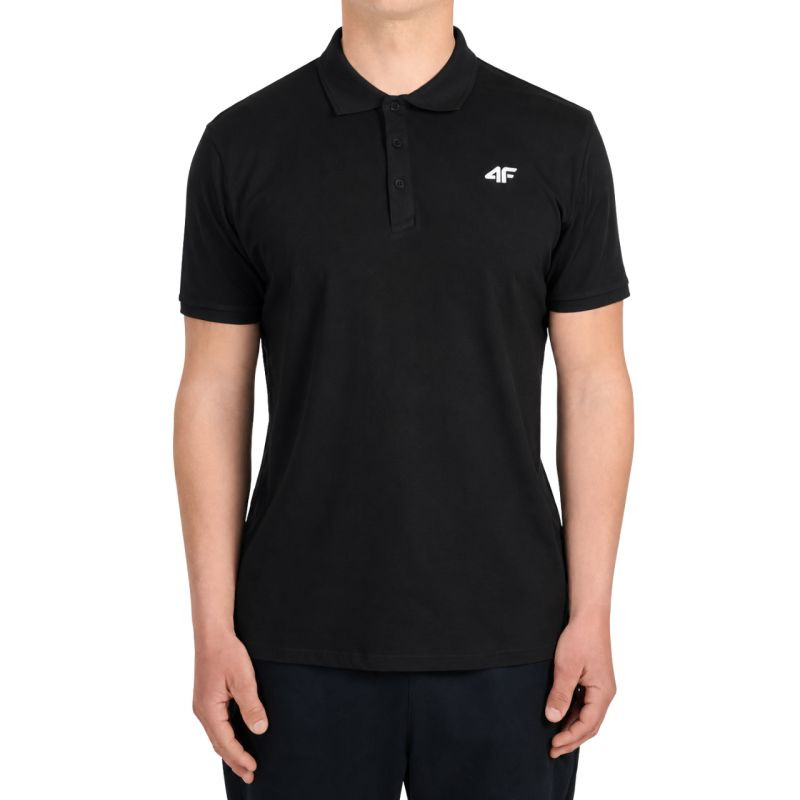 Pánské polo tričko 4F M0770, tmavě černé, 4FWMM00TPTSM0770, 20S, pánské