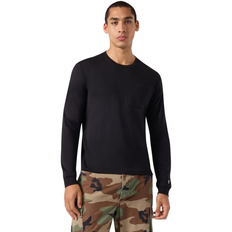 Pánské tričko Champion LS Tee, černé, 222507 KK001