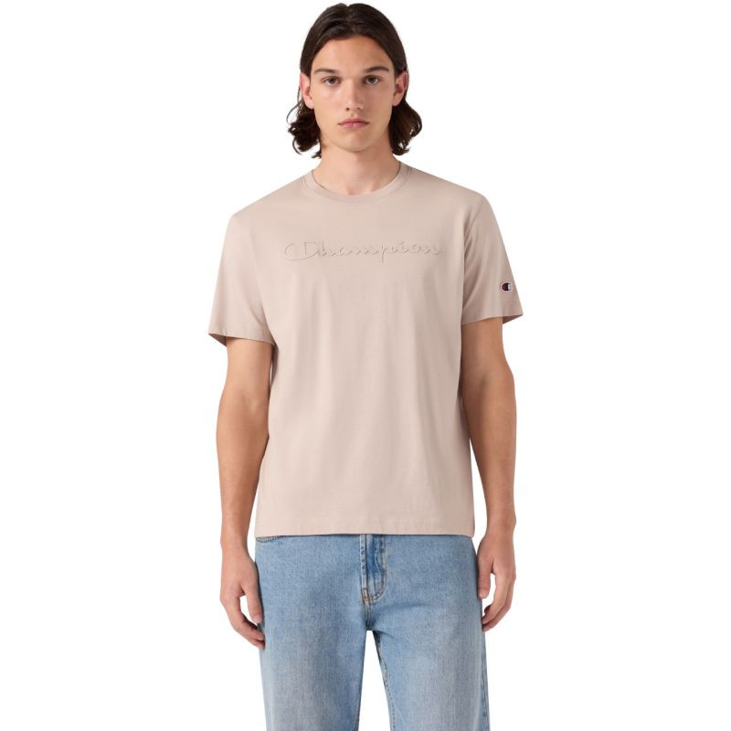 Pánské tričko Champion SS Tee, béžové, 222992 ES084