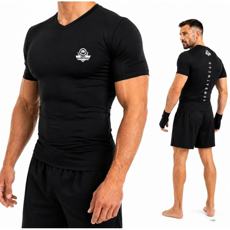 Pánské kompresní tričko COMBATWEAR, černé | DBX Bushido pánské