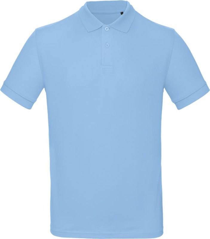 B&C Inspire Polo /men_° Pánské piqué polo z bio bavlny 01.0430 sky blue