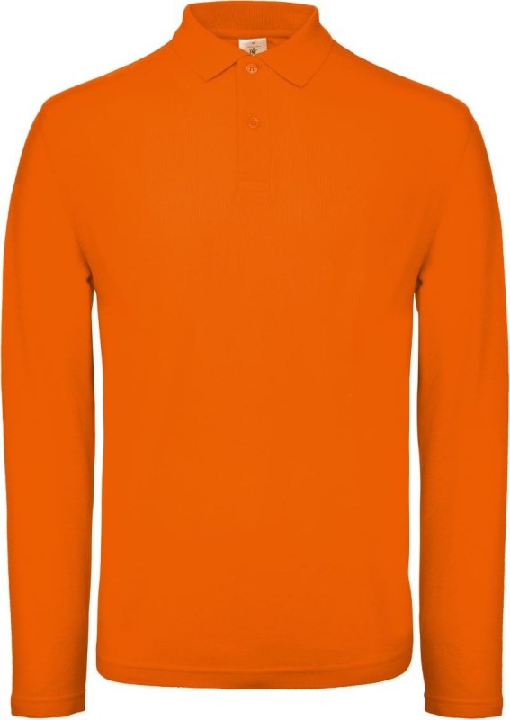 B&C ID.001 LSL Pánské piqué polo s dlouhým rukávem 01.0I12 orange