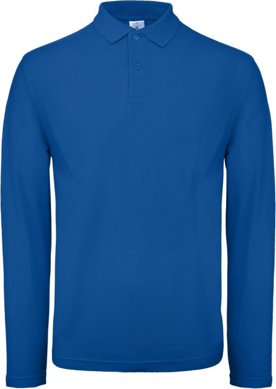 B&C ID.001 LSL Pánské piqué polo s dlouhým rukávem 01.0I12 royal blue
