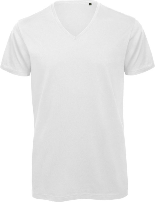 B&C Inspire V T /men_° Pánské tričko s výstřihem do V 01.TM44 white