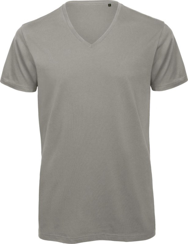 B&C Inspire V T /men_° Pánské tričko s výstřihem do V 01.TM44 light grey