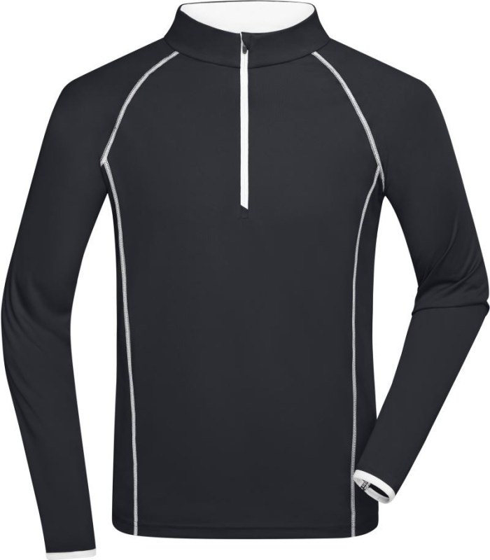 Daiber JN 498 Pánské funkční tričko s dlouhým rukávem 02.0498 black/white