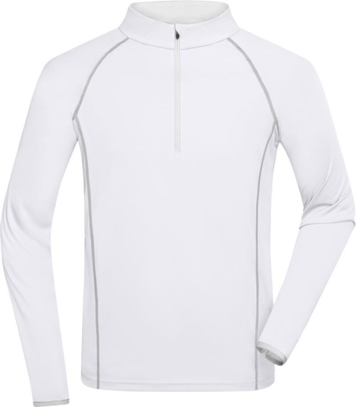 Daiber JN 498 Pánské funkční tričko s dlouhým rukávem 02.0498 white/silver