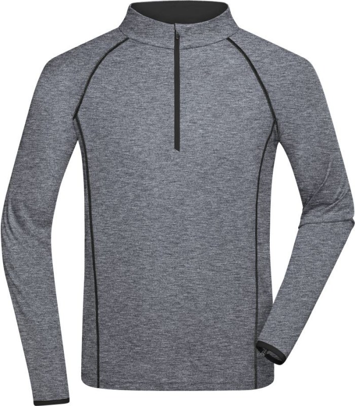 Daiber JN 498 Pánské funkční tričko s dlouhým rukávem 02.0498 black melange/black