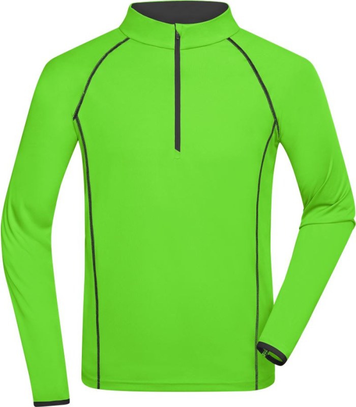 Daiber JN 498 Pánské funkční tričko s dlouhým rukávem 02.0498 bright green/black