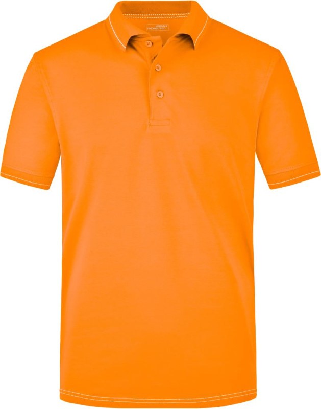 Daiber JN 569 Pánské žerzejové elastické polo 02.0569 orange/white