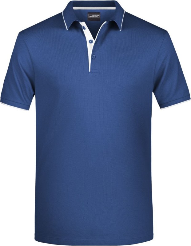 Daiber JN 728 Pánské piqué polo s kontrastní légou 02.0728 navy/white
