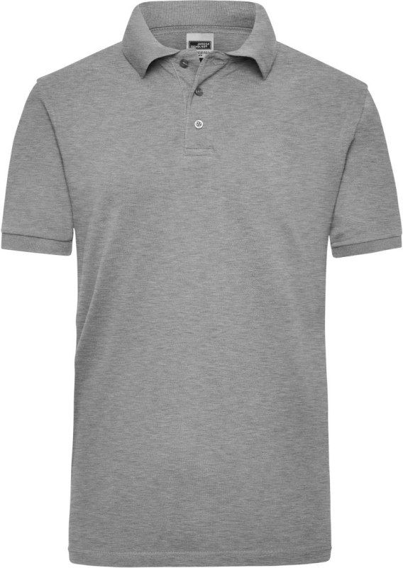 Daiber JN 801 Pánské pracovní piqué polo z&nbsp;těžké bavlny 02.0801 grey heather - Pánské oblečení trička