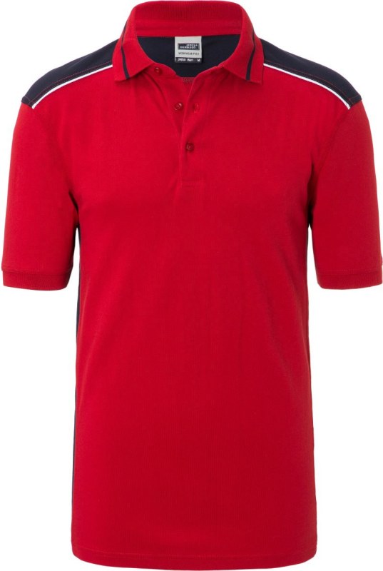 Daiber JN 858 Pánské pracovní piqué polo - Color 02.0858 red/navy