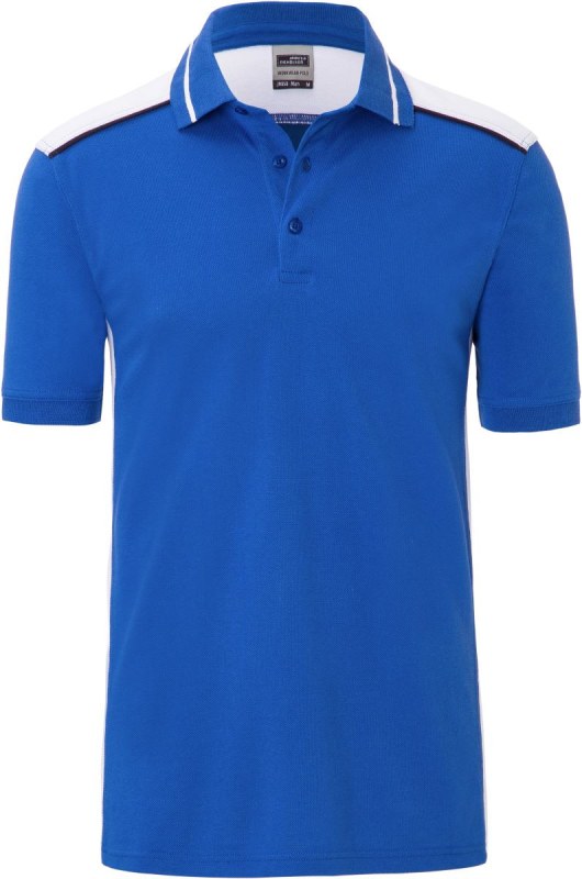 Daiber JN 858 Pánské pracovní piqué polo - Color 02.0858 royal/white - Pánské oblečení trička