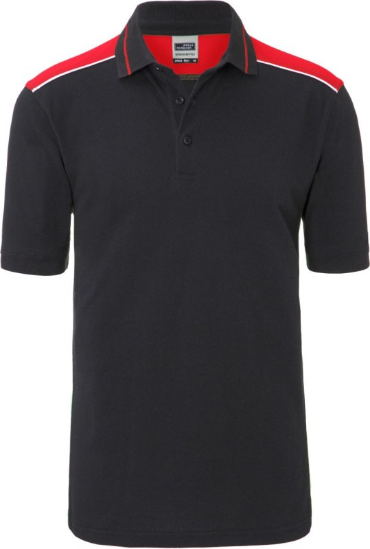 Daiber JN 858 Pánské pracovní piqué polo - Color 02.0858 carbon/red