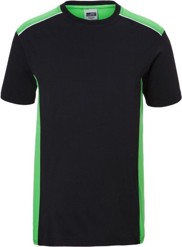 Daiber JN 860 Pánské pracovní tričko - Color 02.0860 black/lime green - Pánské oblečení trička