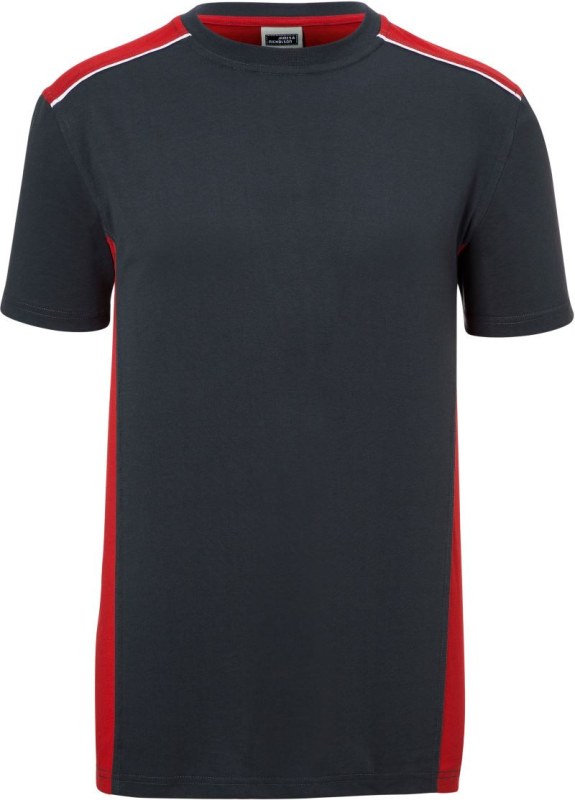 Daiber JN 860 Pánské pracovní tričko - Color 02.0860 carbon/red