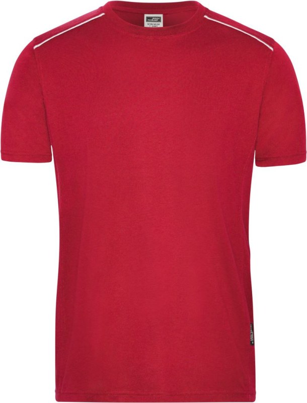 Daiber JN 890 Pánské pracovní tričko - Solid 02.0890 red - Pánské oblečení trička