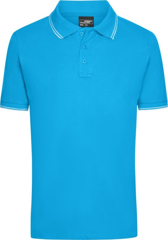 Daiber JN 986 Pánské piqué polo 02.0986 turquoise/white