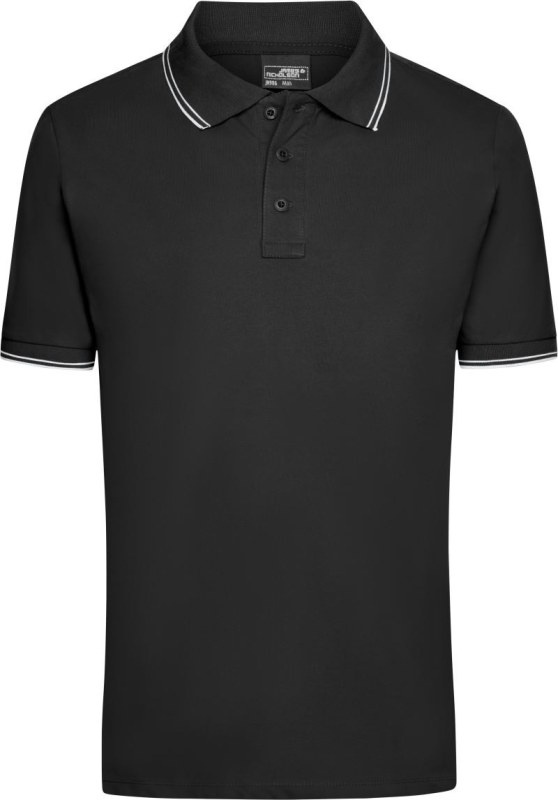 Daiber JN 986 Pánské piqué polo 02.0986 black/white - Pánské oblečení trička