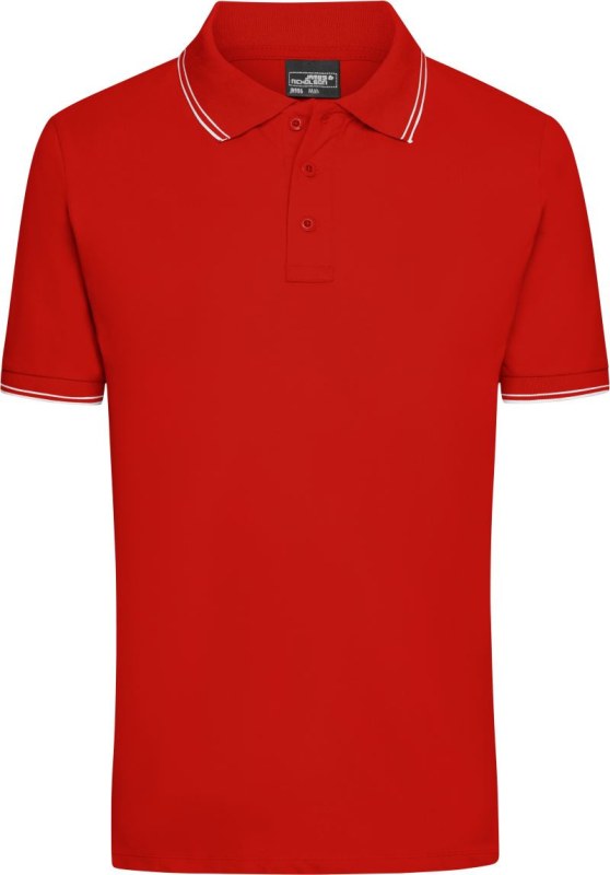 Daiber JN 986 Pánské piqué polo 02.0986 tomato/white