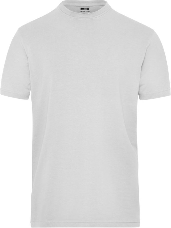 Daiber JN 1802 Pánské pracovní tričko z&nbsp;bio bavlny - Solid 02.1802 white - Pánské oblečení trička