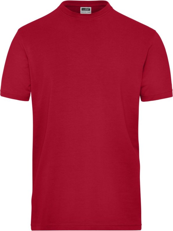 Daiber JN 1802 Pánské pracovní tričko z bio bavlny - Solid 02.1802 red