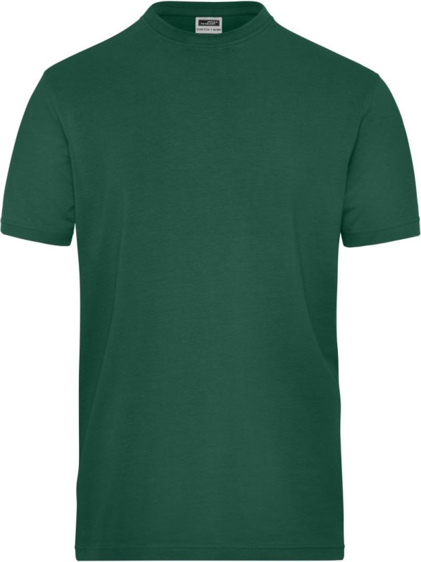 Daiber JN 1802 Pánské pracovní tričko z&nbsp;bio bavlny - Solid 02.1802 dark green - Pánské oblečení trička