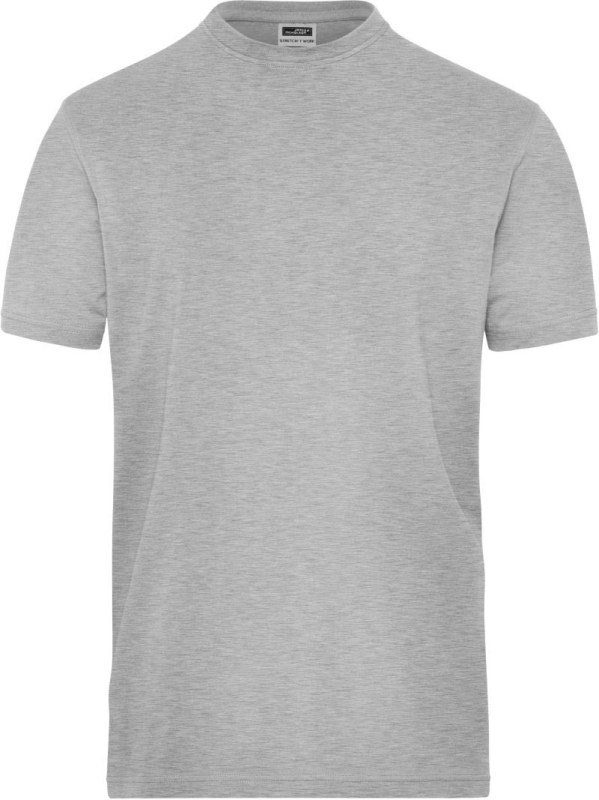 Daiber JN 1802 Pánské pracovní tričko z bio bavlny - Solid 02.1802 grey heather