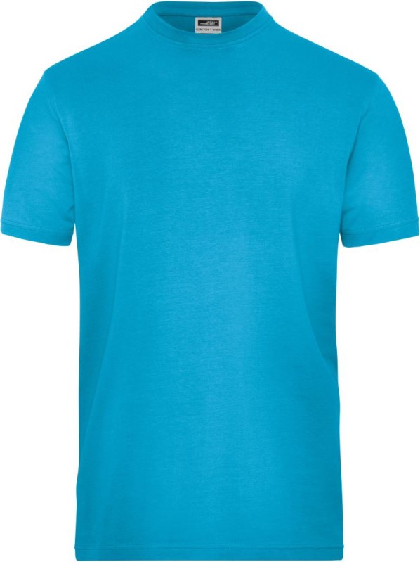 Daiber JN 1802 Pánské pracovní tričko z bio bavlny - Solid 02.1802 turquoise