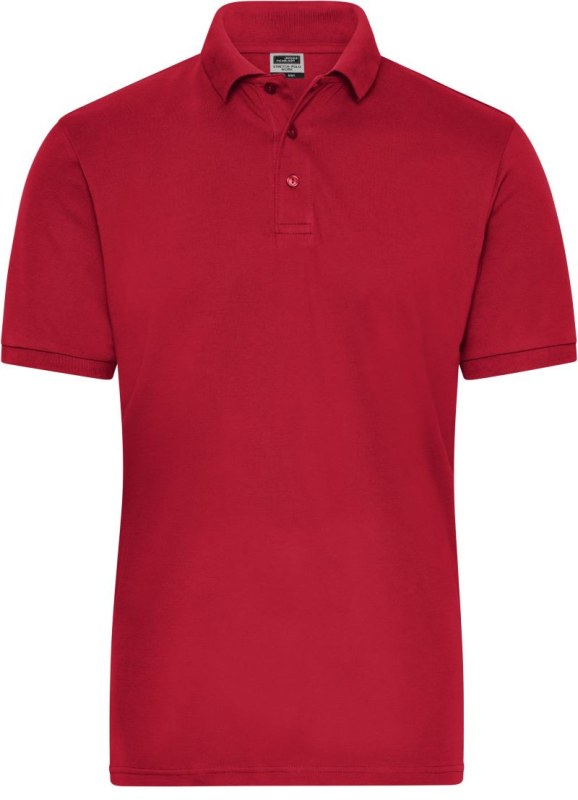 Daiber JN 1806 Pánské pracovní elastické bio polo - Solid 02.1806 red