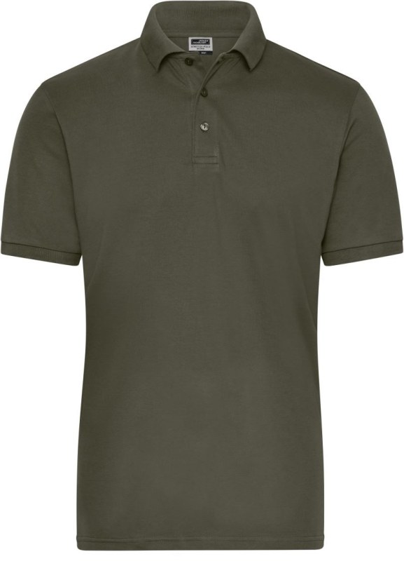 Daiber JN 1806 Pánské pracovní elastické bio polo - Solid 02.1806 olive