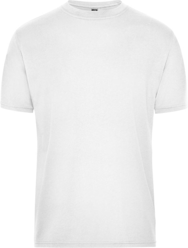 Daiber JN 1808 Pánské pracovní tričko z bio bavlny - Solid 02.1808 white