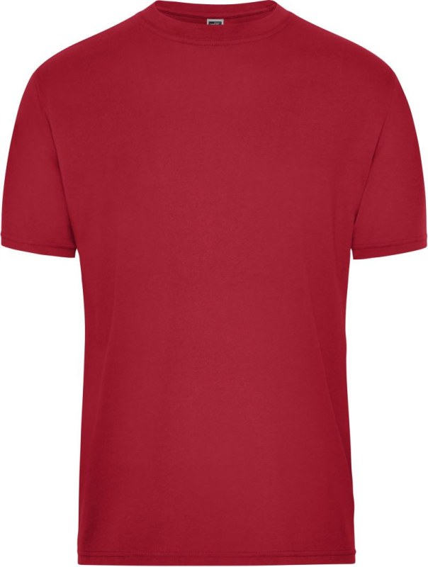 Daiber JN 1808 Pánské pracovní tričko z bio bavlny - Solid 02.1808 red
