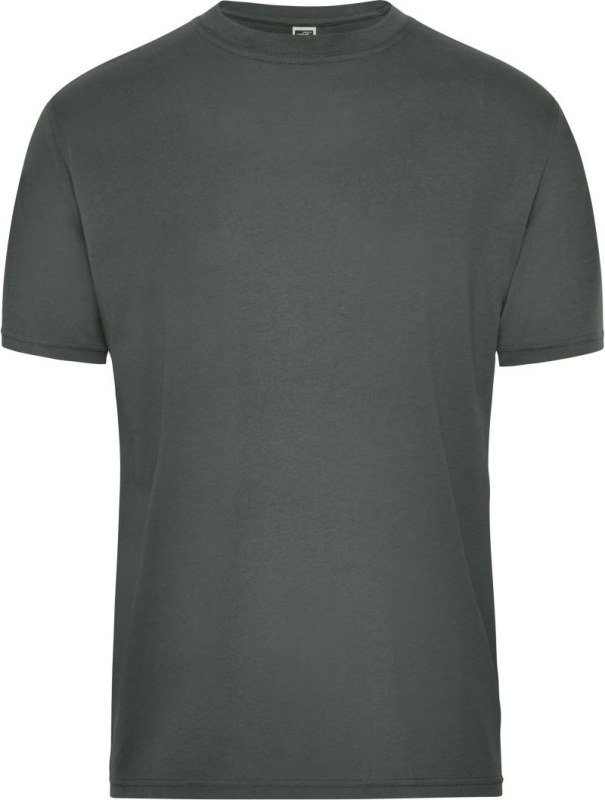 Daiber JN 1808 Pánské pracovní tričko z bio bavlny - Solid 02.1808 dark grey