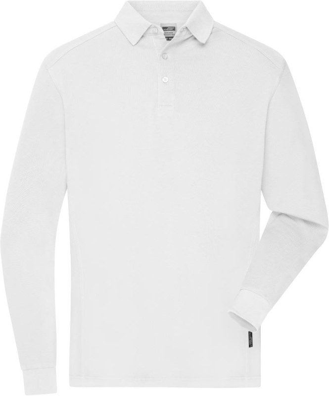 Daiber JN 1842 Pánské pracovní piqué polo s dlouhým rukávem 02.1842 white