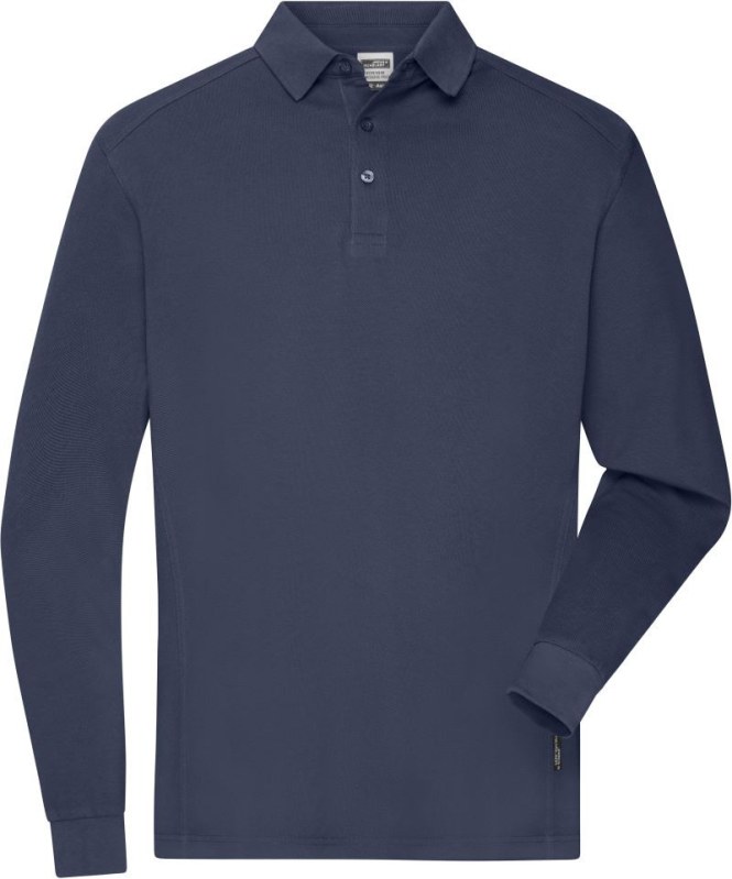 Daiber JN 1842 Pánské pracovní piqué polo s dlouhým rukávem 02.1842 navy