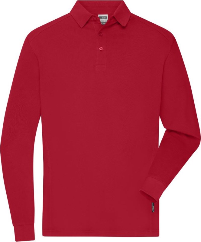 Daiber JN 1842 Pánské pracovní piqué polo s&nbsp;dlouhým rukávem 02.1842 red - Pánské oblečení trička