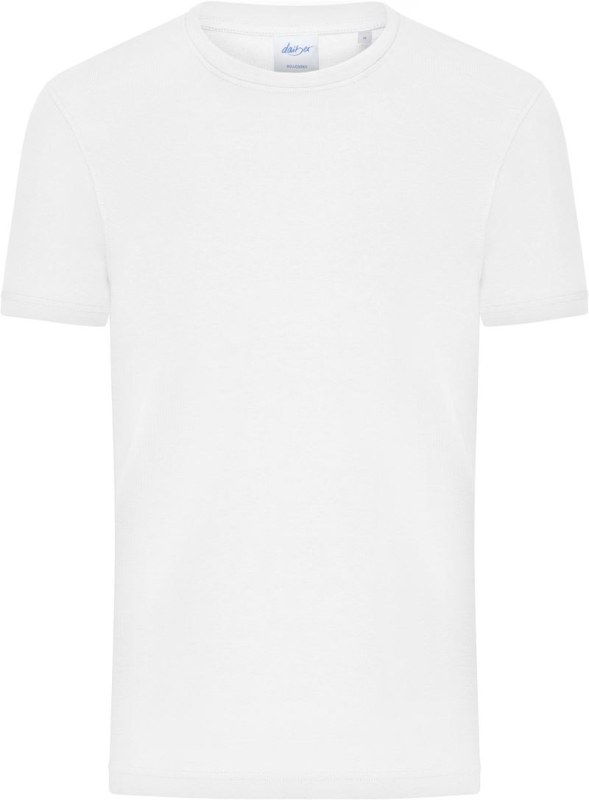 Daiber 8040 Pánské bio tričko s jemným žebrováním 02.8040 white
