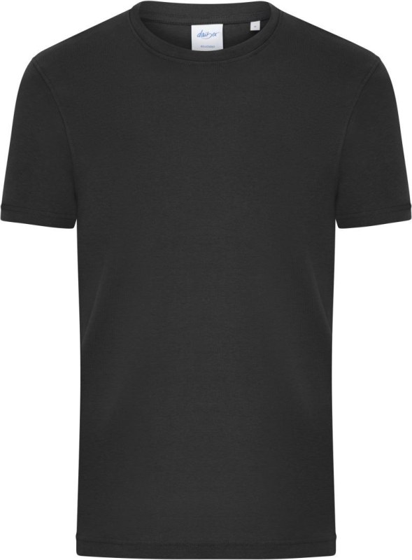 Daiber 8040 Pánské bio tričko s&nbsp;jemným žebrováním 02.8040 black - Pánské oblečení trička