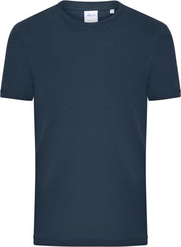 Daiber 8040 Pánské bio tričko s jemným žebrováním 02.8040 navy
