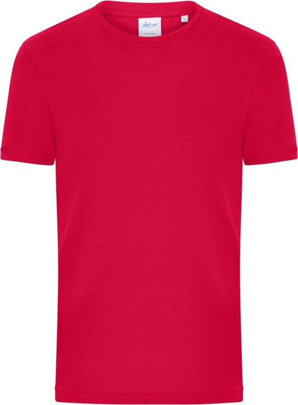 Daiber 8040 Pánské bio tričko s jemným žebrováním 02.8040 red