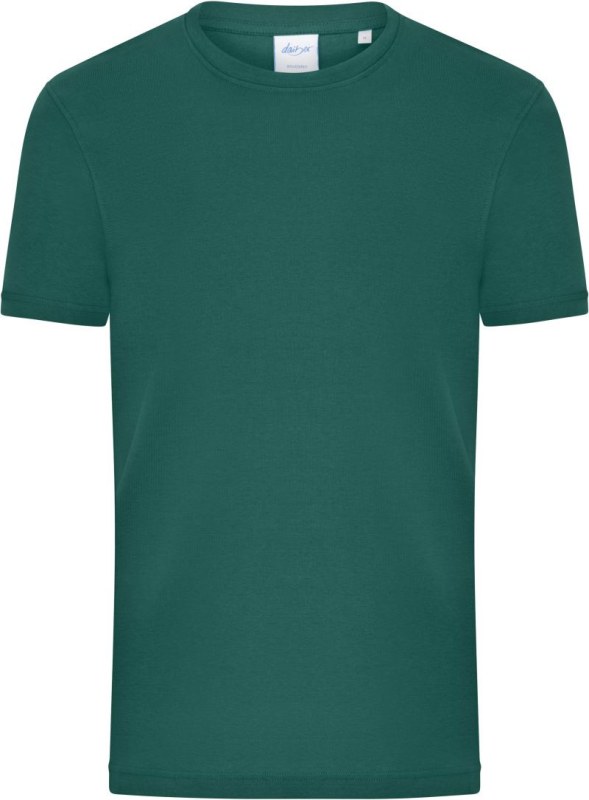 Daiber 8040 Pánské bio tričko s jemným žebrováním 02.8040 smoky green
