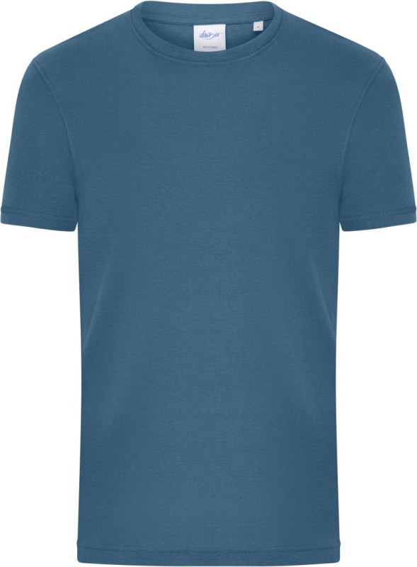 Daiber 8040 Pánské bio tričko s jemným žebrováním 02.8040 dusty blue
