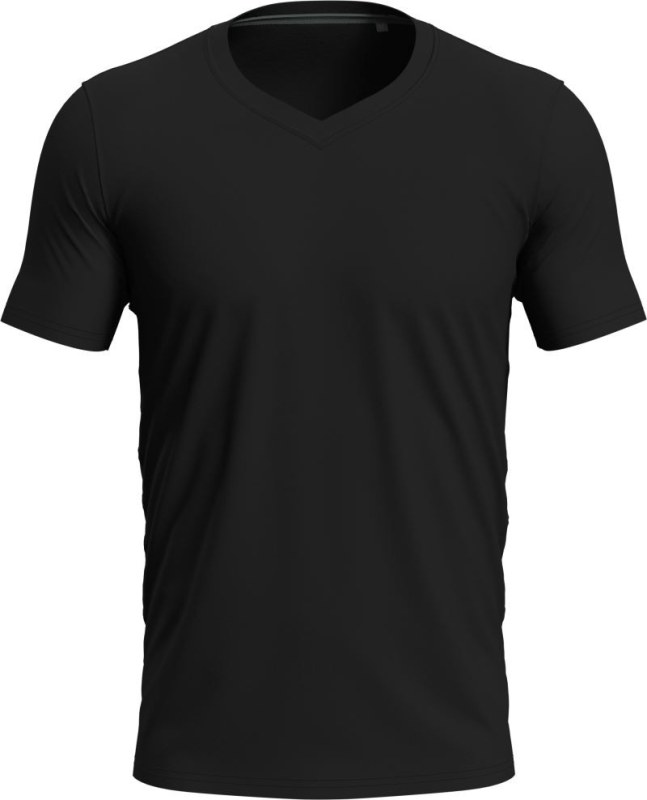 Stedman Stretch-T V-neck Pánské tričko s&nbsp;výstřihem do V 05.9610 black opal - Pánské oblečení trička
