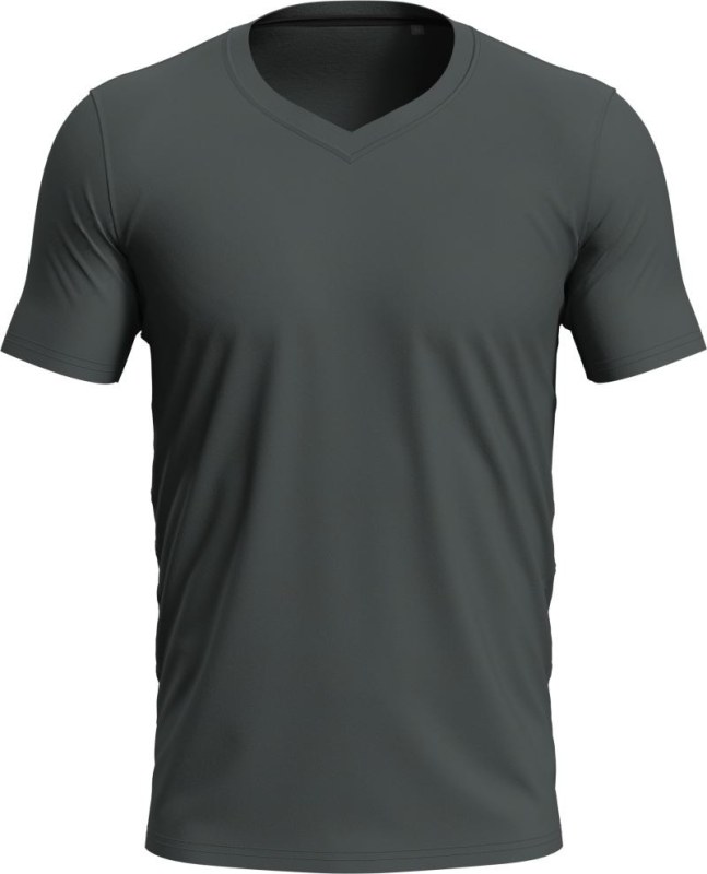 Stedman Stretch-T V-neck Pánské tričko s&nbsp;výstřihem do V 05.9610 slate grey - Pánské oblečení trička