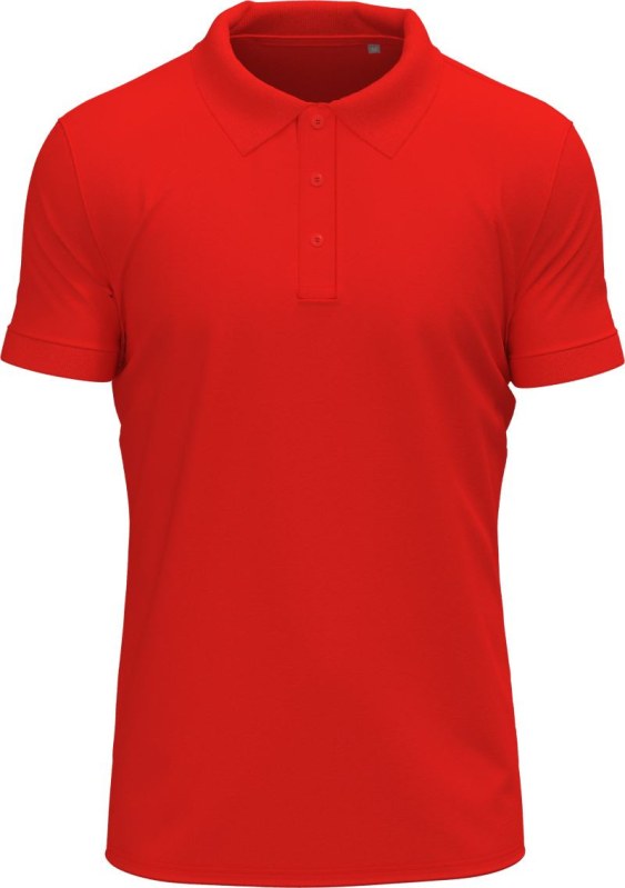 Stedman Stretch Polo Pánské elastické piqué polo z&nbsp;těžké bavlny 05.9640 scarlet red - Pánské oblečení trička