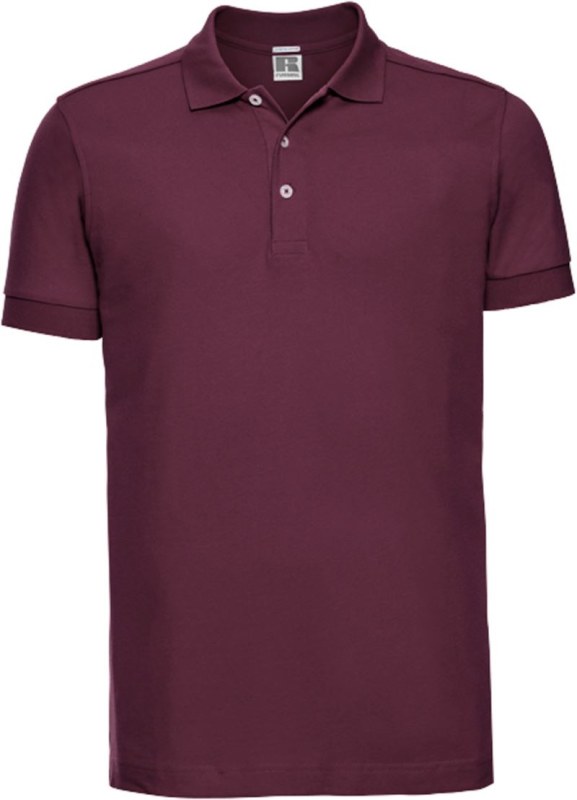 Russell Athletic 566M Pánské elastické piqué polo 10.566M burgundy